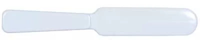 Plexiglass spatula with white handle, 15.5 cm diameter