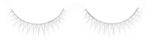 White colored false eyelashes x2 with glue