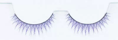Purple colored false eyelashes x2 with glue