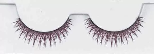 2 BROWN COLOURED FALSE EYELASHES WITH GLUE