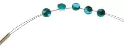 Diamond-Hair Green 5X5 Perl.Chev.