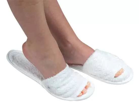 Open Eco Mule X2 Pedicure Sponge White