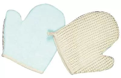 Sisal massage glove + sponge