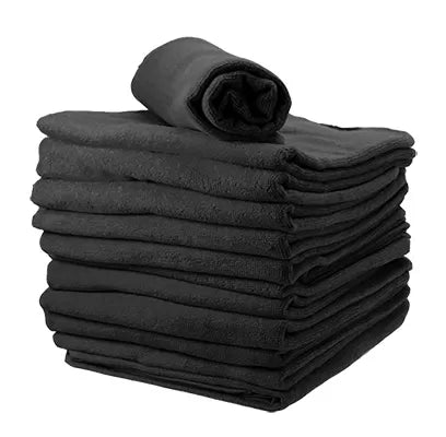 Black terry towel, 100% cotton (60x90cm) x12