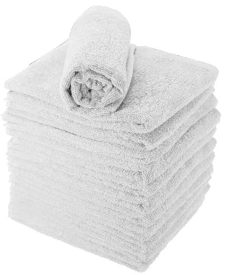 ECO cotton terry towel x12 WHITE 50 80