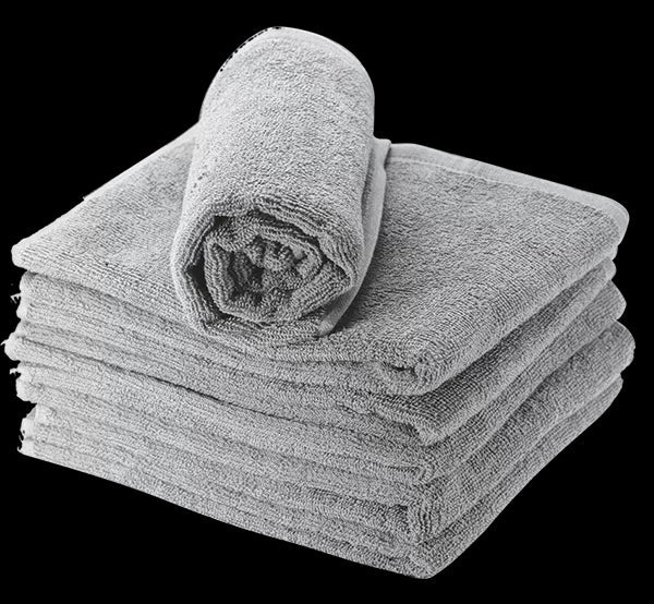 Light grey 100% cotton towel (50x90cm) x6