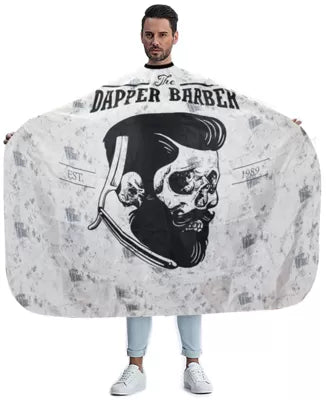 MAXI CAPE DAPPER BARBER-CRANE Grey-Black CLIP