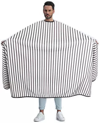 Maxi Striped Barber Grey Cape