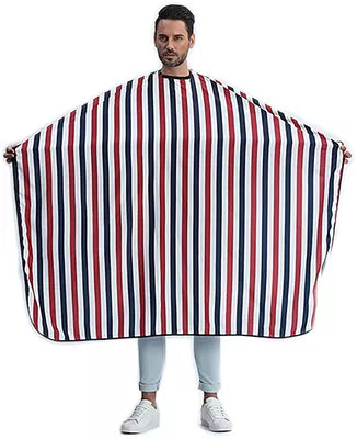Maxi Striped Barber Cape - Blue, White, and Red