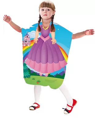 Children's cape bathrobe with ELSA-QUEEN design