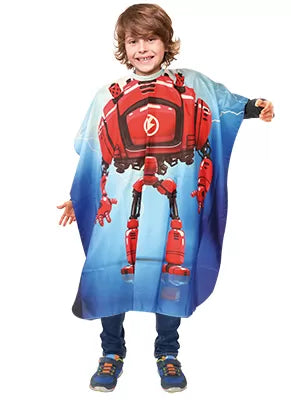 Children's cape bathrobe with ROBOT-KID design