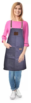 TOMY apron in denim canvas and strap