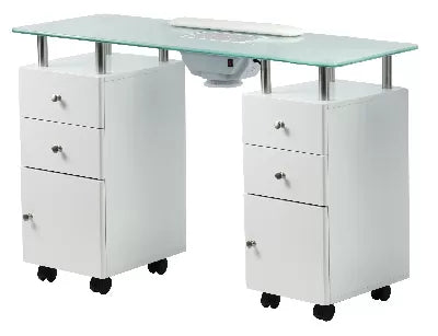 VETRIX-PLUS White Manicure-Vacuum Table 128X75X41cm