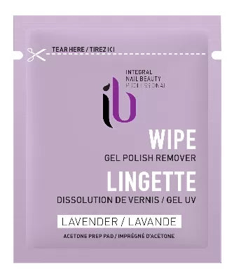 GEL-LACK nail polish remover x10 wipes 5x5CM IB-NAIL