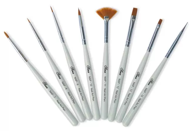 8 Professional Nail Art Brush Kit - IB