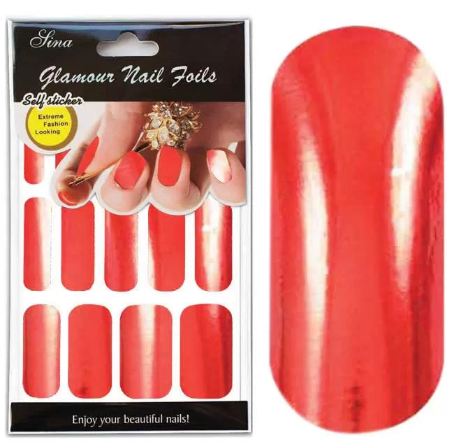 Nail Decor Stick Sheets x15 Red - IB
