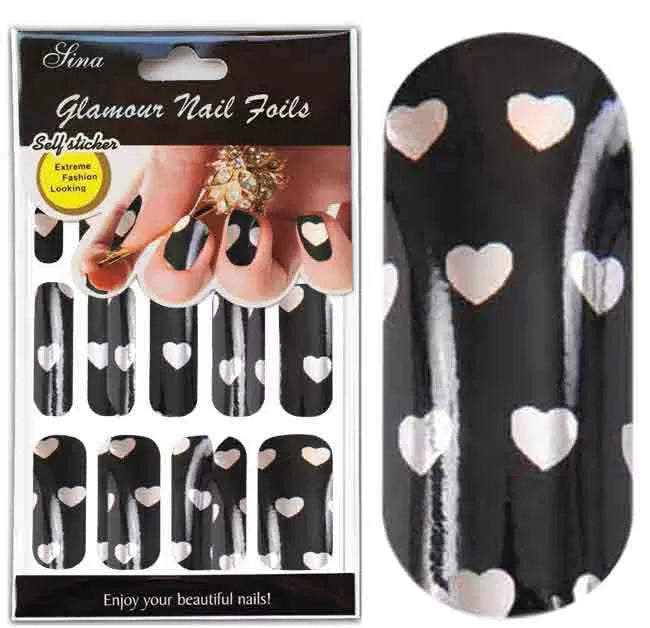 Decox15 Black with Gold Heart Stick Sheet - IB