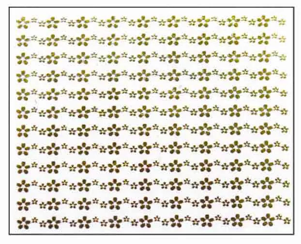Gold Nail Art Flowers Mns41 - IB