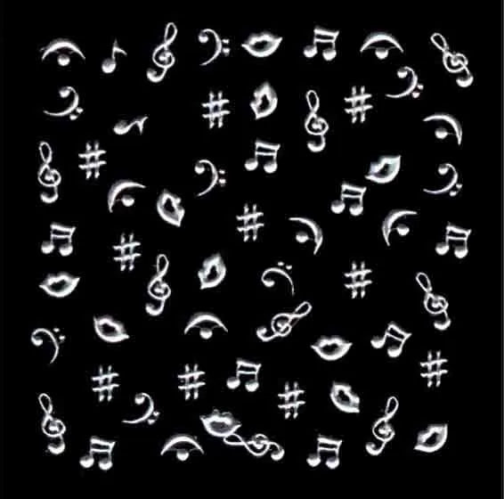 Silver Nail Art Music Xts142 - IB