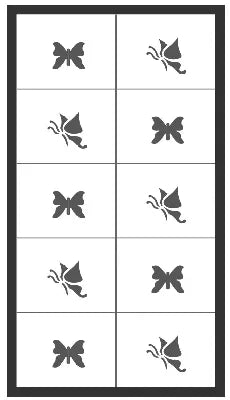 Butterfly Nail Art Stencil Transfer
