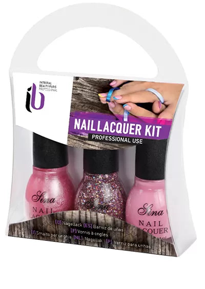 Kit Vernis Ongle Paillet.Rose 3 flacons 14ml IB