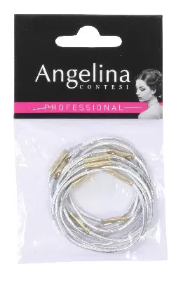 Silver Ponytail Elastic Band x10 (45mm)