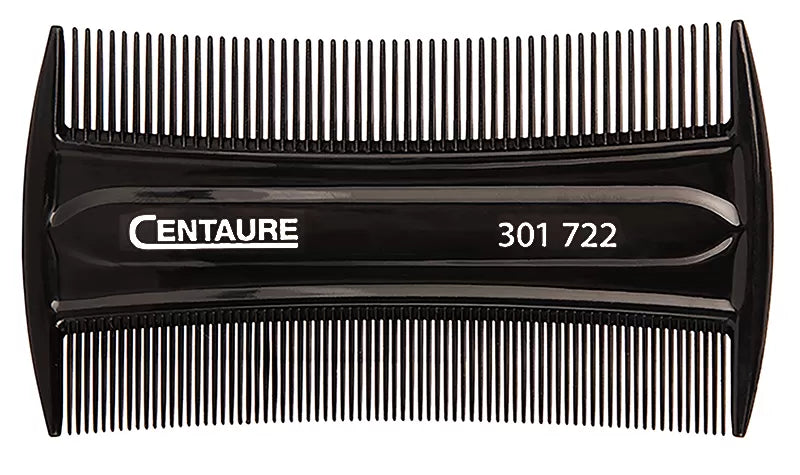 Fine ABS black anti-parasite comb (8.5cm) - CENTAURE