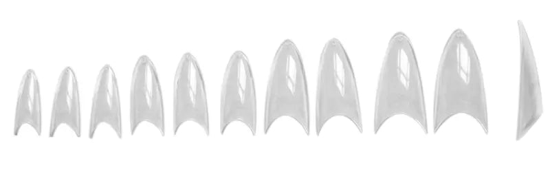 Fake Nail Stiletto Box 100 Assorted Transparent