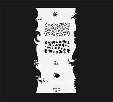 Pochoir Peint Faux Ongles F29 - IB