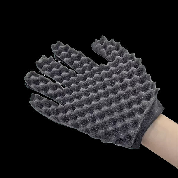TWISTAIR black gloves x2, Afro-style design