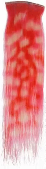 Natural Hair Extensions, Space Red/Pink, 12x45cm