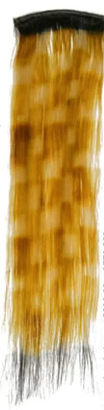 Natural Hair Extensions, Checkerboard Pattern, White/Sweet, 12x45cm