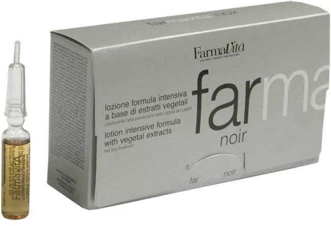Black Anti-Hair Loss Treatment 8ml x 12 Ampoules - Farmavita