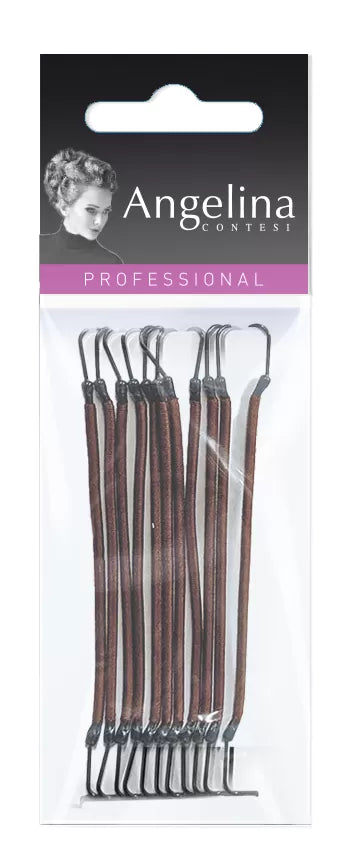 Brown elastic hook x12 (130mm)
