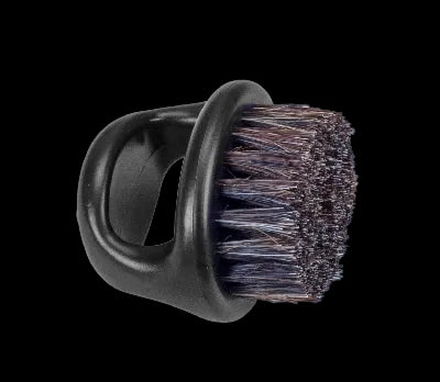 Mini boar bristle beard brush 60x40 mm with handle