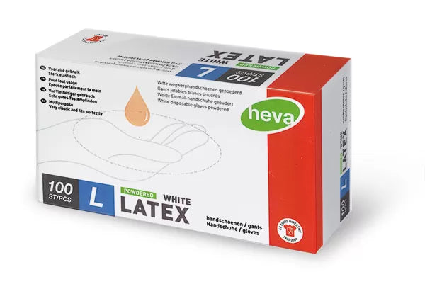 Powdered Latex Gloves - Large Size, Box of 100