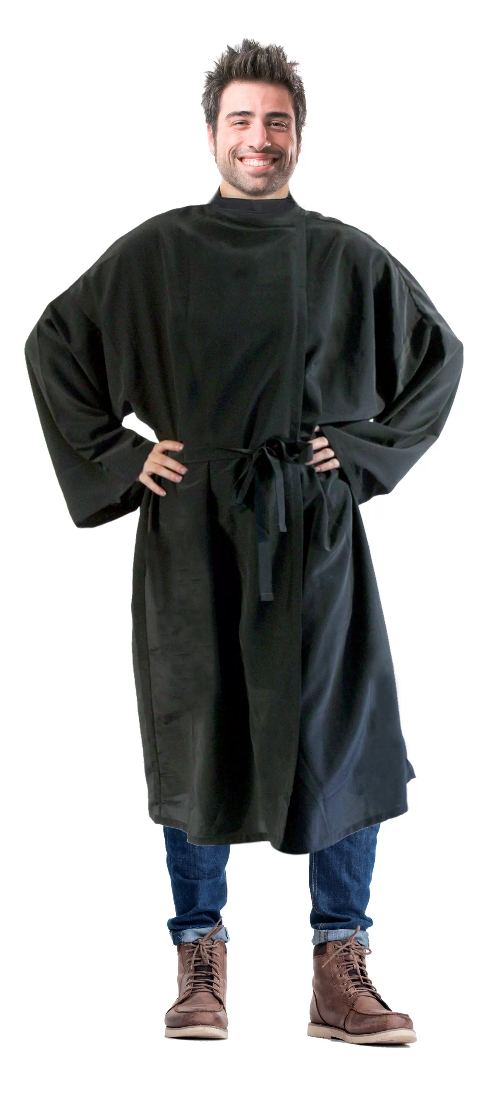 NEWIX Microfiber PRO Bathrobe, Black, V.KRO