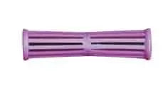 Mini purple yo-yo hair rollers (80x19mm) x12