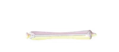 Bigoudis rose/jaune (60x8mm) x12