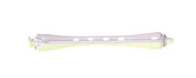 Bigoudis rose/jaune (80x8mm) x12