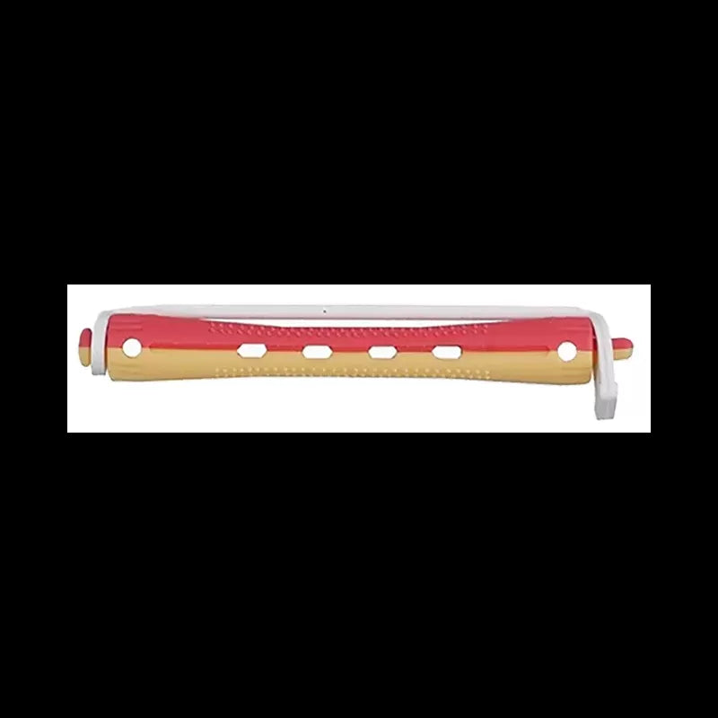 Bigoudis à permanente jaune/rouge (80x9mm) x12