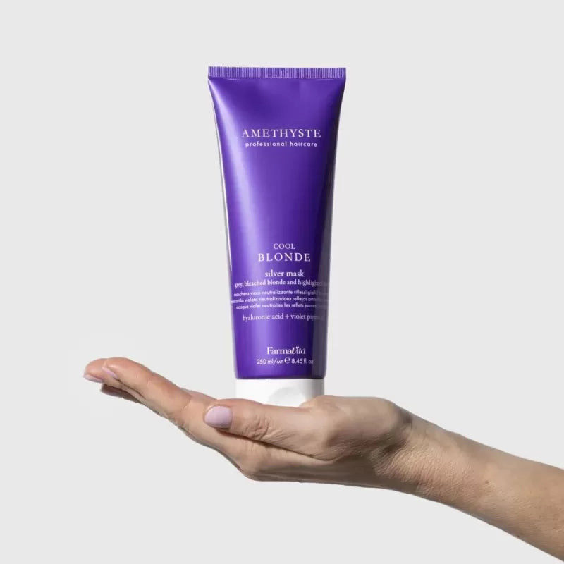 Silver mask - For grey, bleached blonde and highlighted hair - Amethyst BLONDE - (250ml)