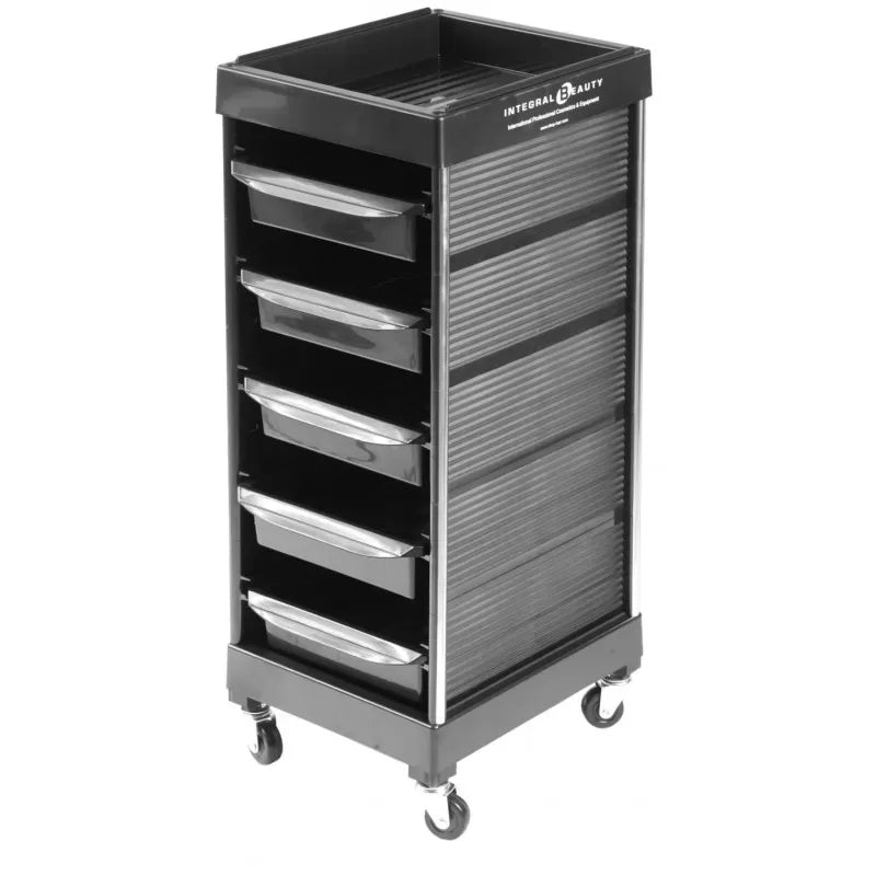 PROTEK Black Serving Table - 5 Drawers